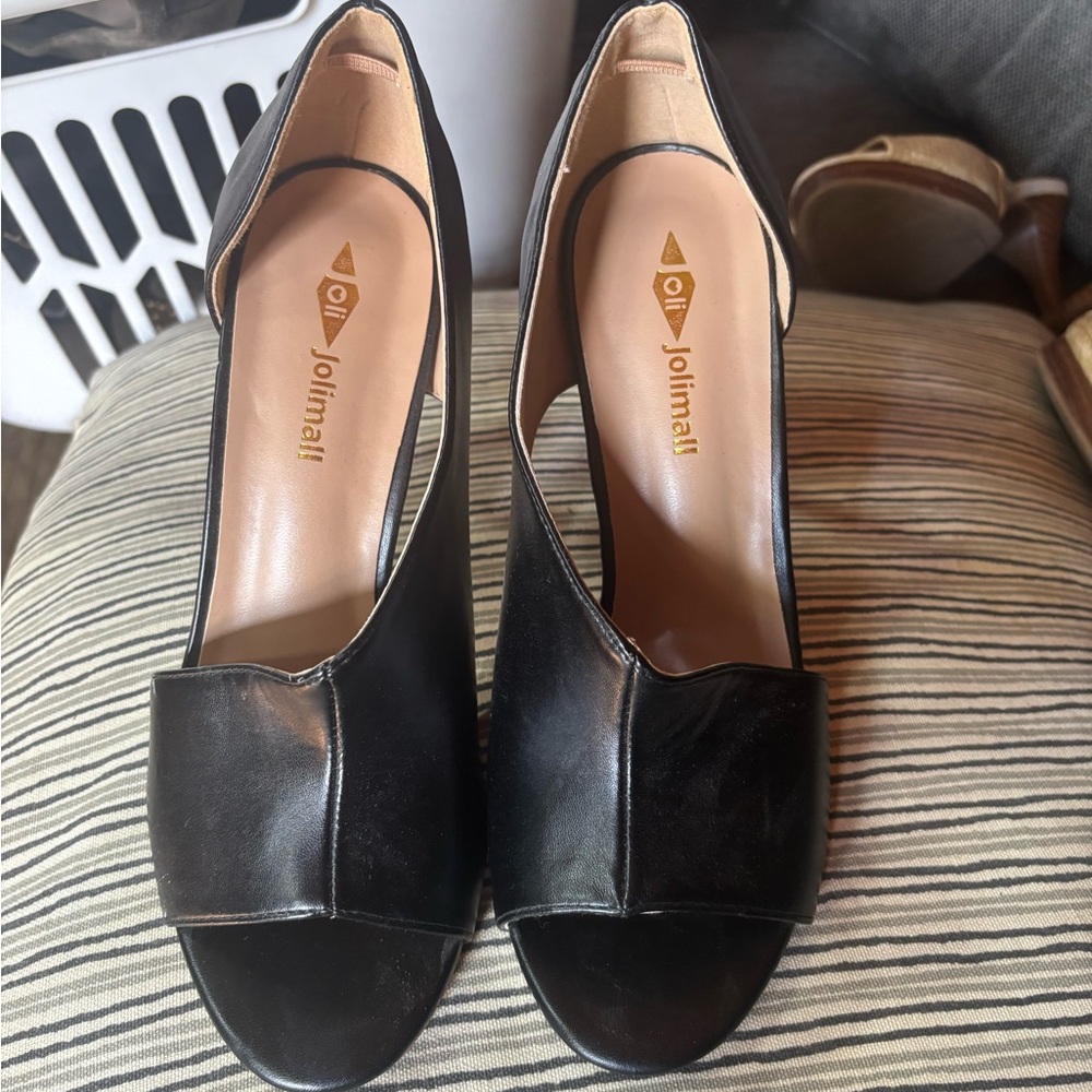 Black Women's Peep Toe Heels